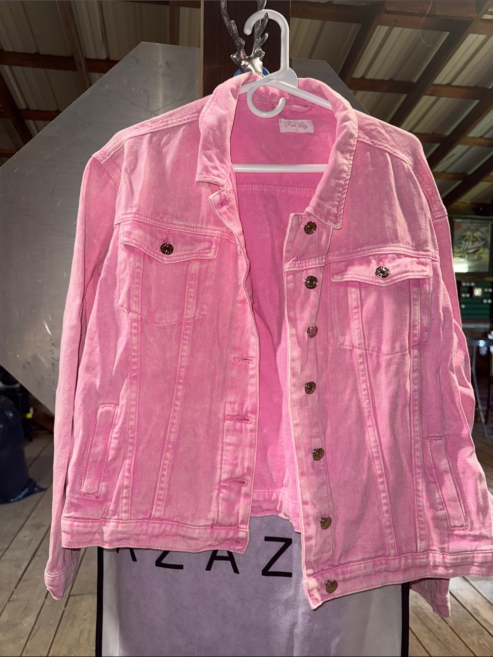 Pink Lily Pink Denim Trucker Jacket